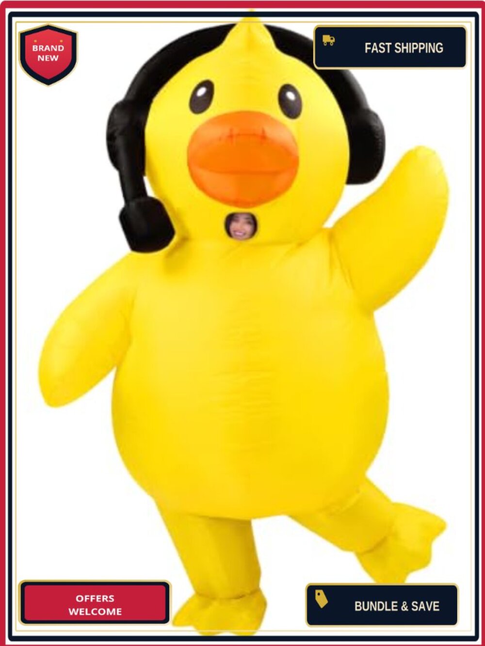 Adult Inflatable Duck Costume Halloween Cosplay Fan